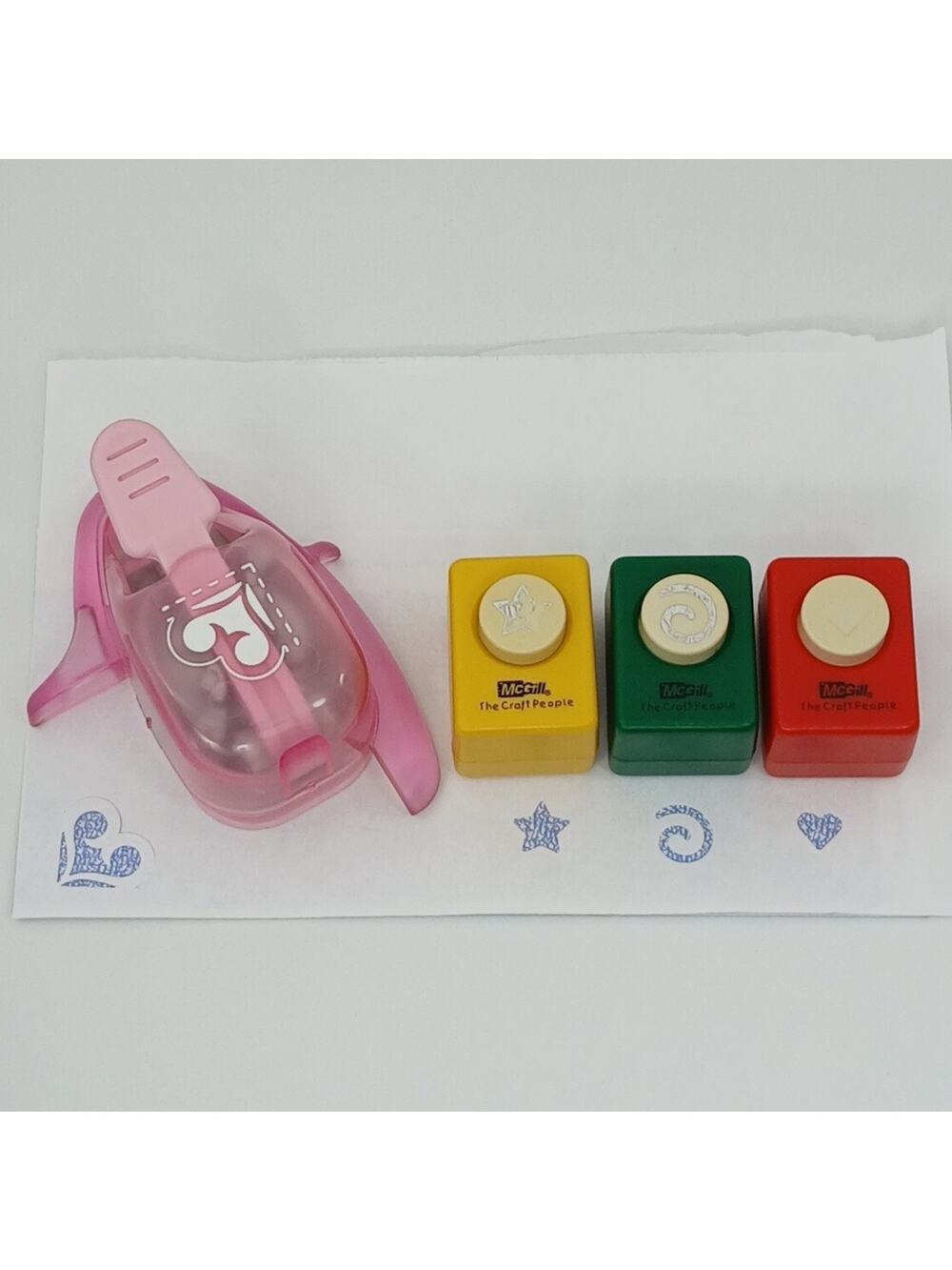Crafting Scrapbooking Hole Punchers Mcgill Heart Star Swirl Heat Cutout Corner